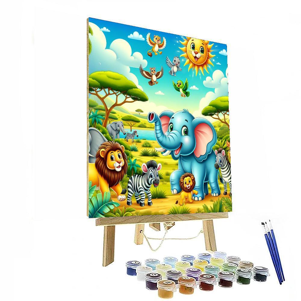 Adventurous Safari For Kids Numbered Painting Kits