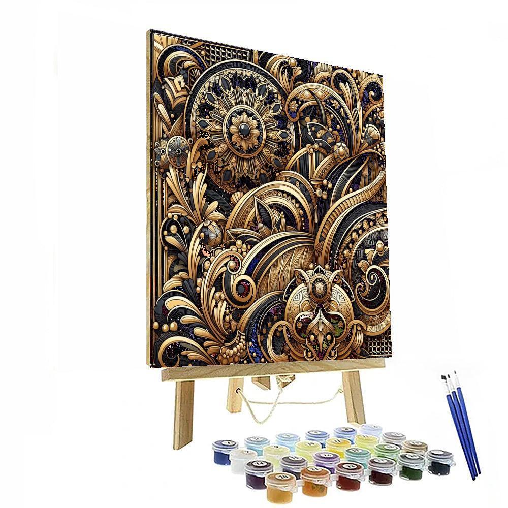 Elegant Art Deco Patterns Numbered Painting Kits