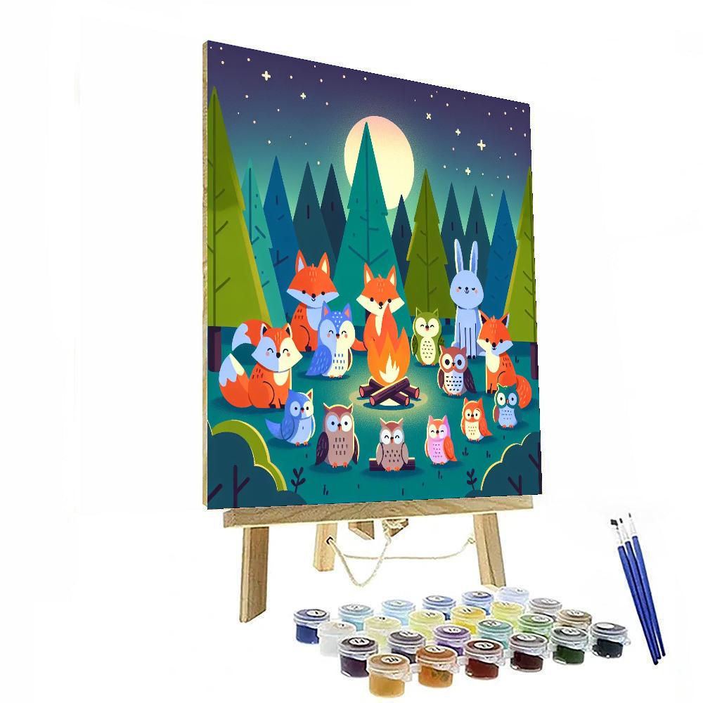 Twilight Woodland Gathering Painting By Numbers Kit