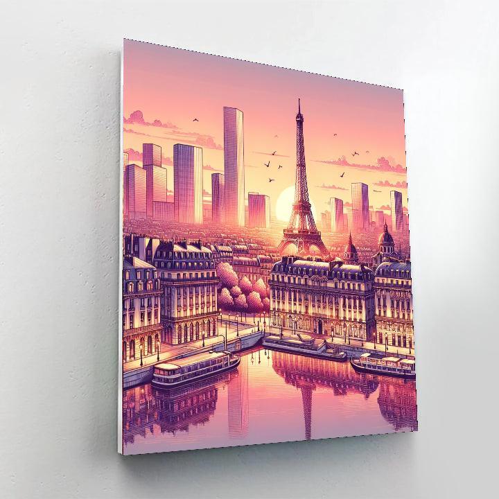 Parisian Sunset Elegance DIY Paint By Numbers