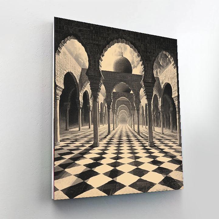 M.C. Escher Inspired Reflections Of Complexity  Numbered Painting Kits