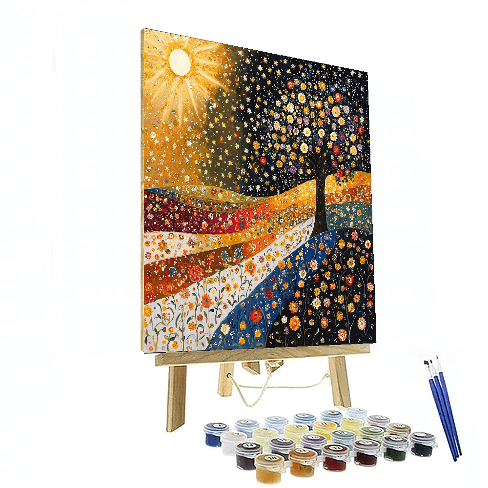 Gustav Klimt Inspired The Sweet Seasons  Painting By Numbers Kit