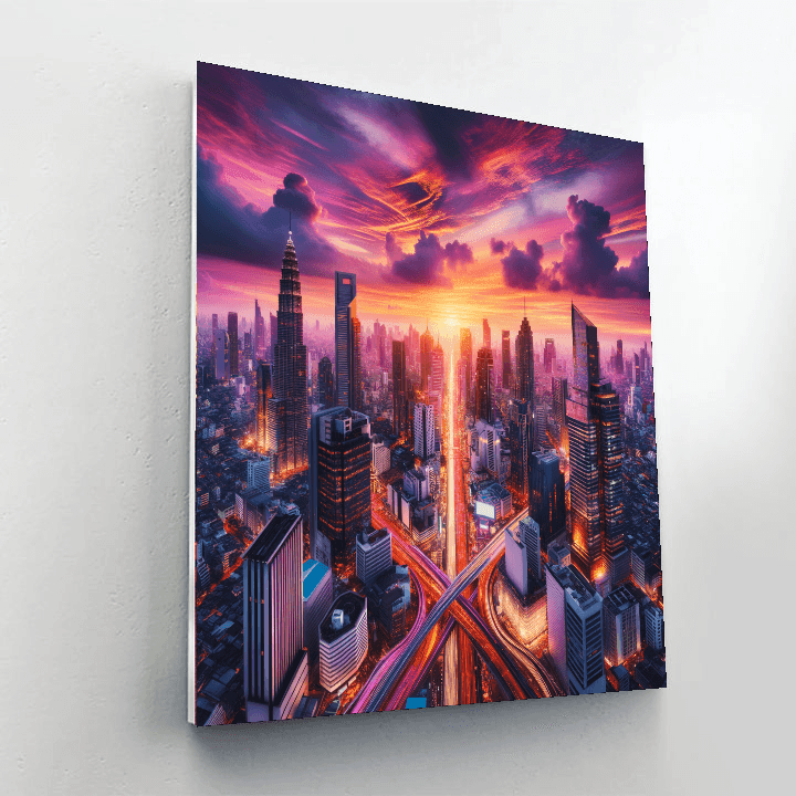 Aerial Cityscape View Paint By Numbers