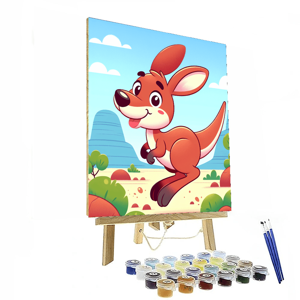 Courageous Kangaroo Painting Number Kit