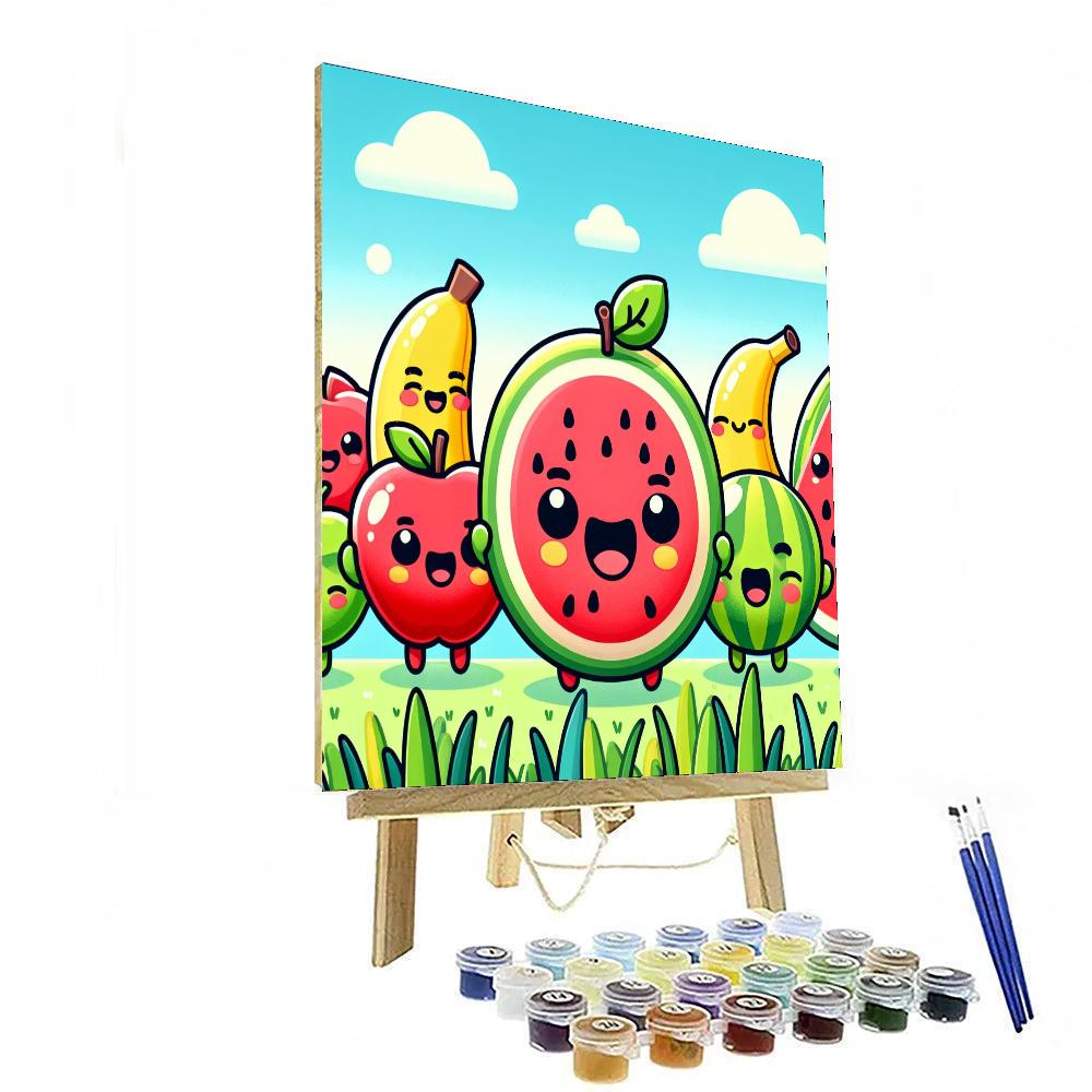 Joyful Fruit Parade Painting By Numbers Kit