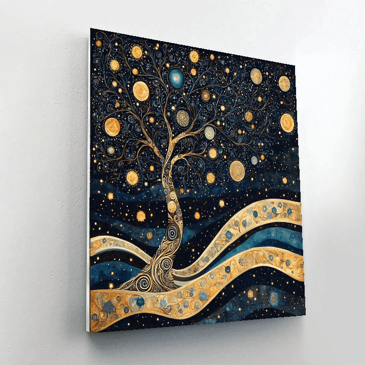 Gustav Klimt Inspired Klimt's Celestial Tapestry  Paint By Numbers Art