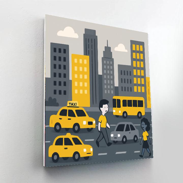 Cityscape Skyline Adventure Paint By Numbers Art