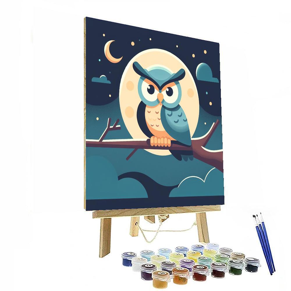 Wise Owl Evening Numbered Painting Kits