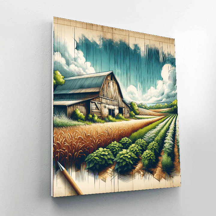 Rustic Farmstead Bliss Numbered Painting Kits
