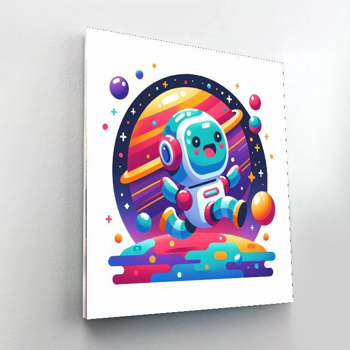 Cosmic Robot Adventures Paint By Numbers Art