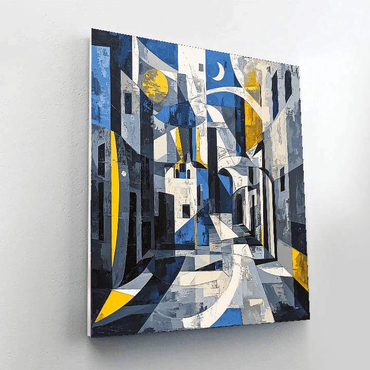 Pablo Picasso Inspired Cubist Cityscape Wonder  Painting By Numbers Kit