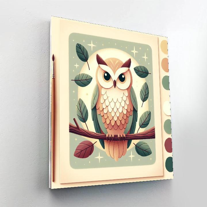 Wise Owl's Woodland Wisdom Paint By Numbers
