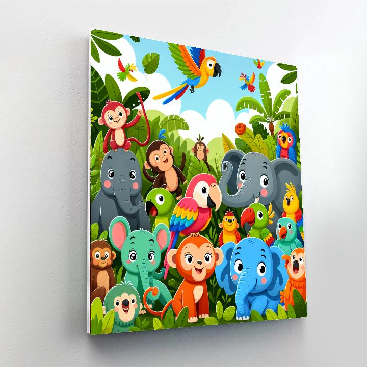 Animal Adventures In The Jungle Paint By Numbers Kits