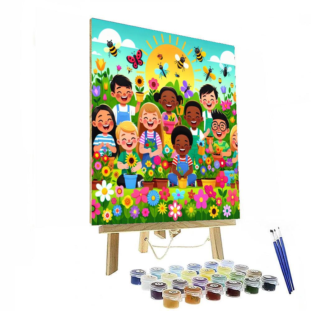 The Playful Garden Painting Number Kit