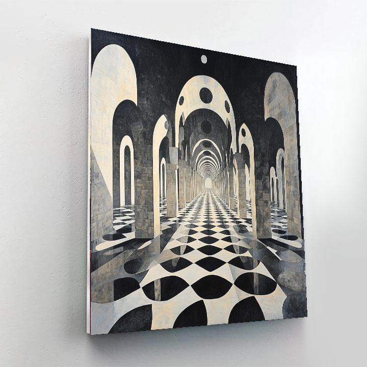 M.C. Escher Inspired Patterns Of Reflection  Paint By Numbers