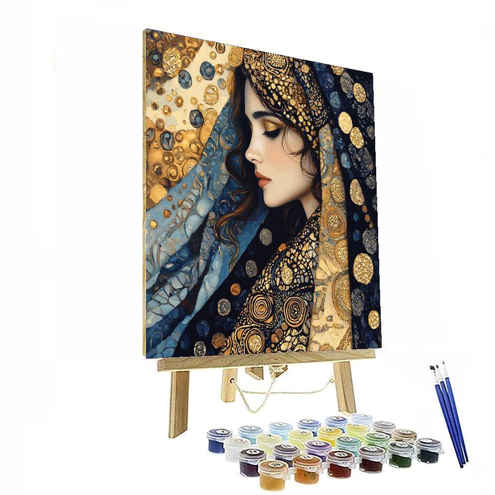 Gustav Klimt Inspired Elegant Enigma  Paint By Numbers