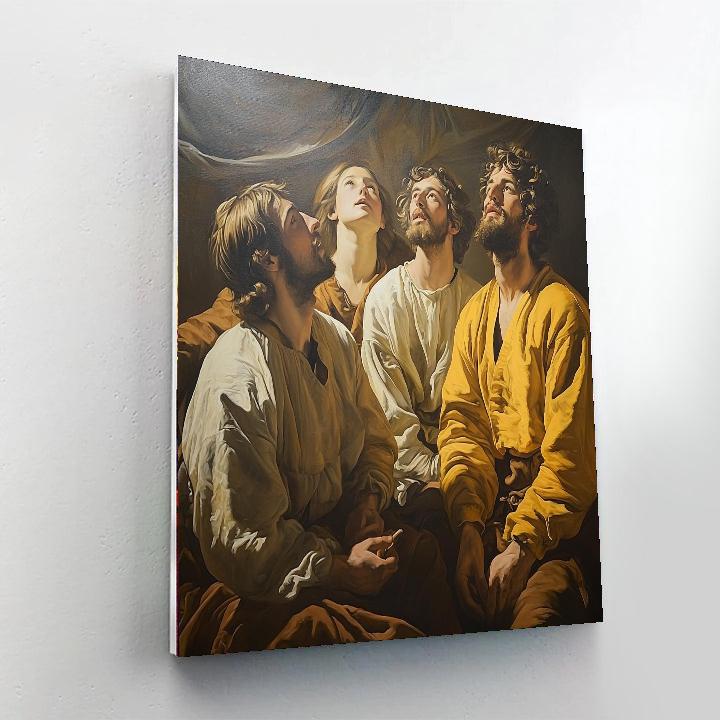 Caravaggio Inspired Light's Embrace  Paint By Numbers Kits