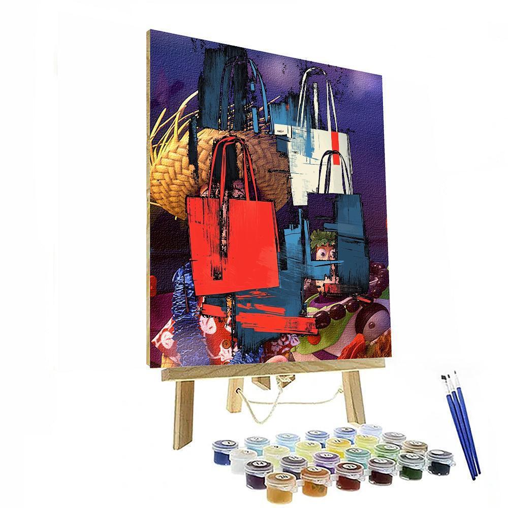 Banksy Inspired Shadows Of Consumption  Paint By Color