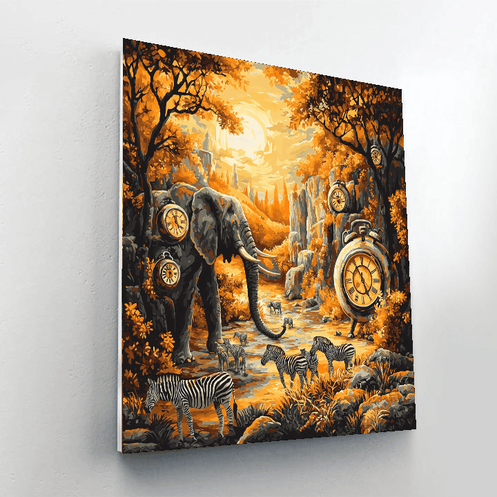 Salvador Dali Inspired Surreal Safari Dreams  Paint By Number