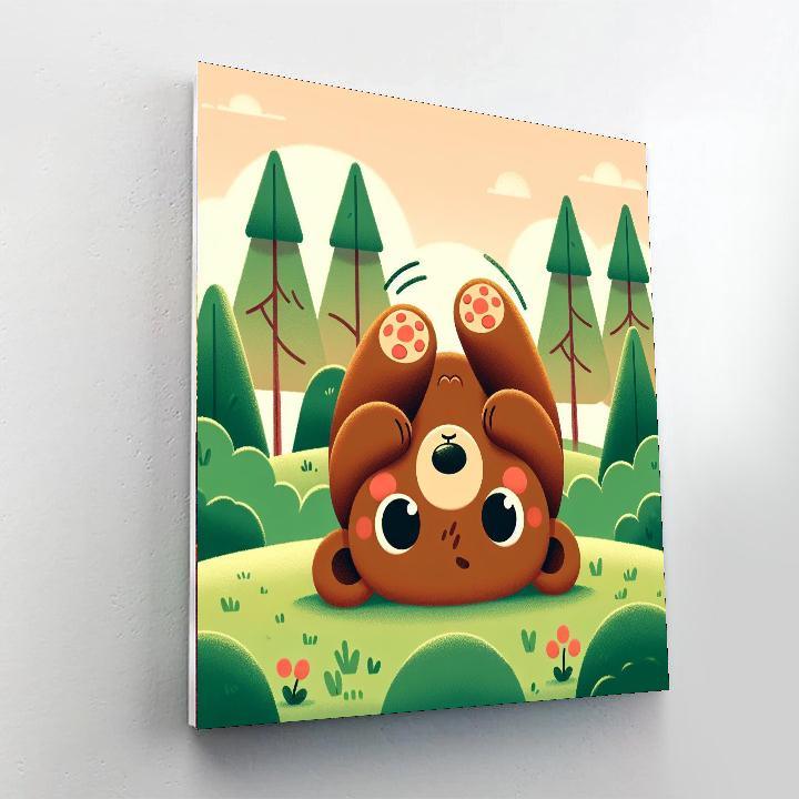 Bubbly Bear Cub Painting By Numbers Kit