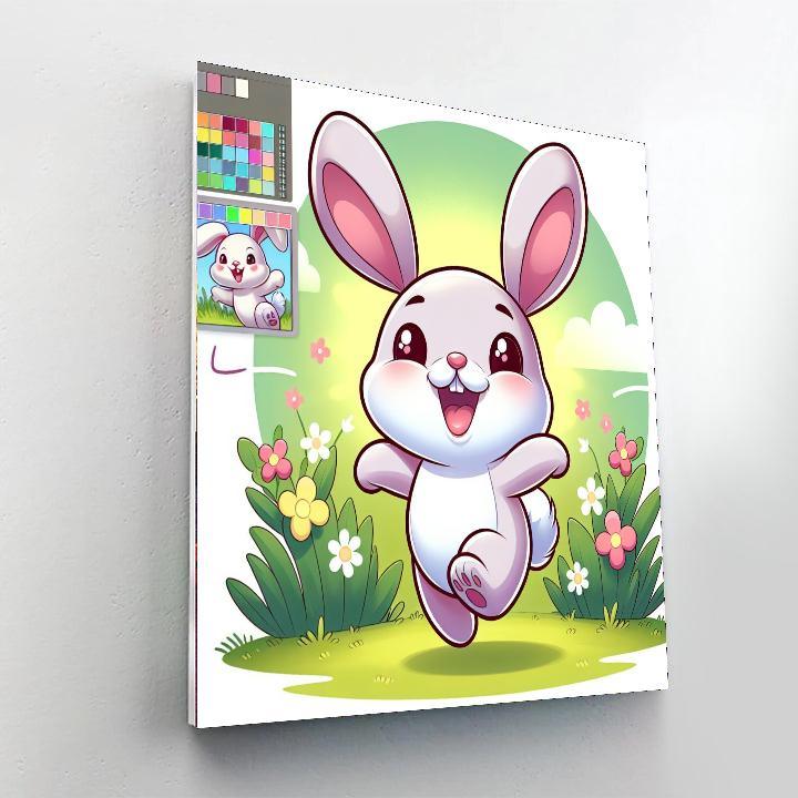 Cheerful Bouncing Bunny Paint By Numbers Kits