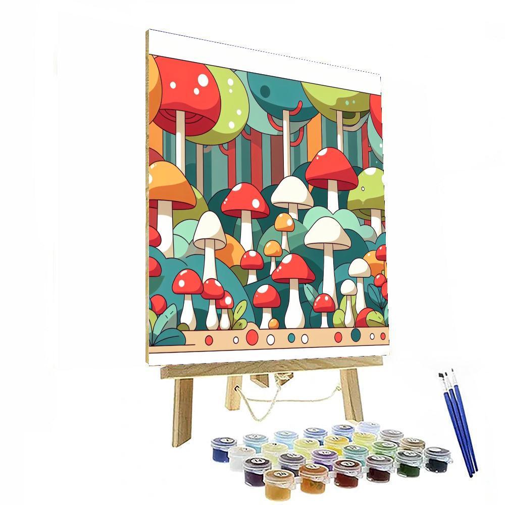 Magical Mushrooms Numbered Painting Kits