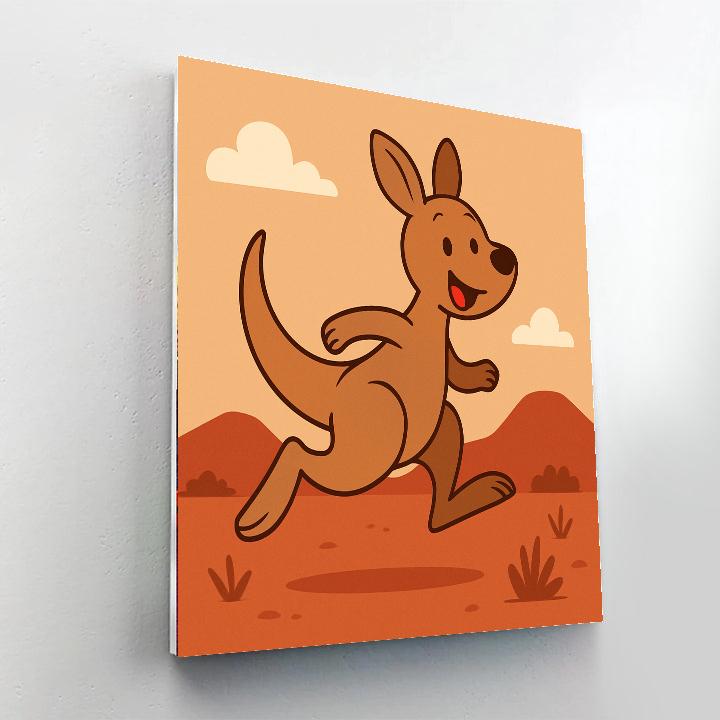 Happy Kangaroo's Outback Leap DIY Paint By Numbers