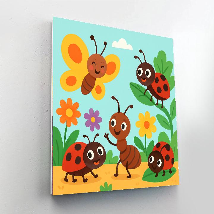 Friendly Insect Friends DIY Paint By Numbers