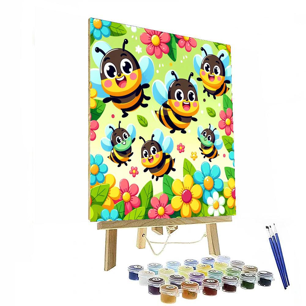 Buzzy Bees And Blossoms Paint By Numbers Art