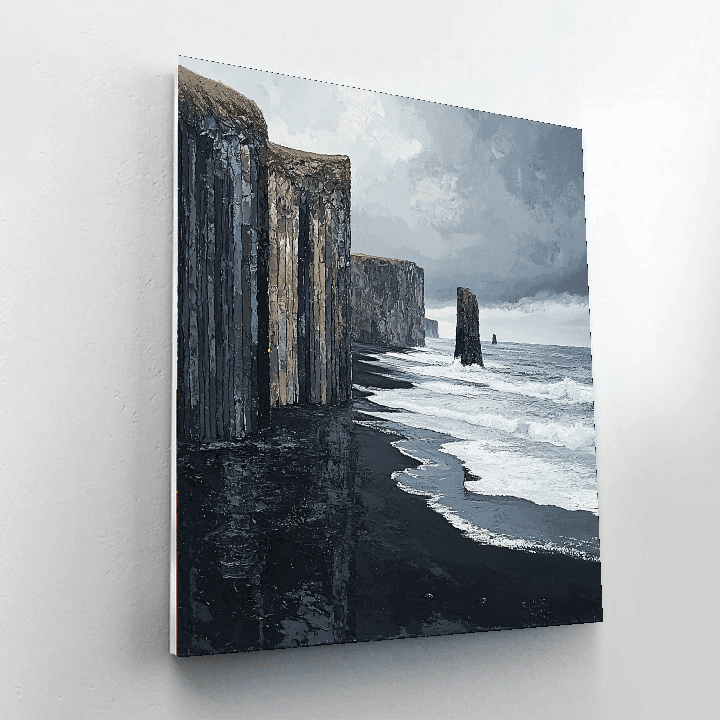 Vik Black Sand Beach, Iceland Painting Number Kit