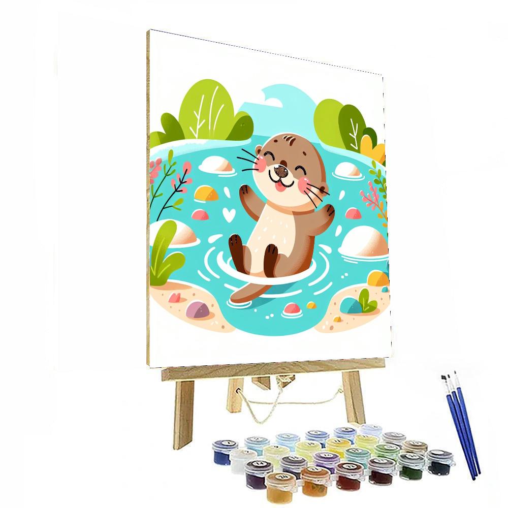 Gleeful Otter Numbered Painting Kits