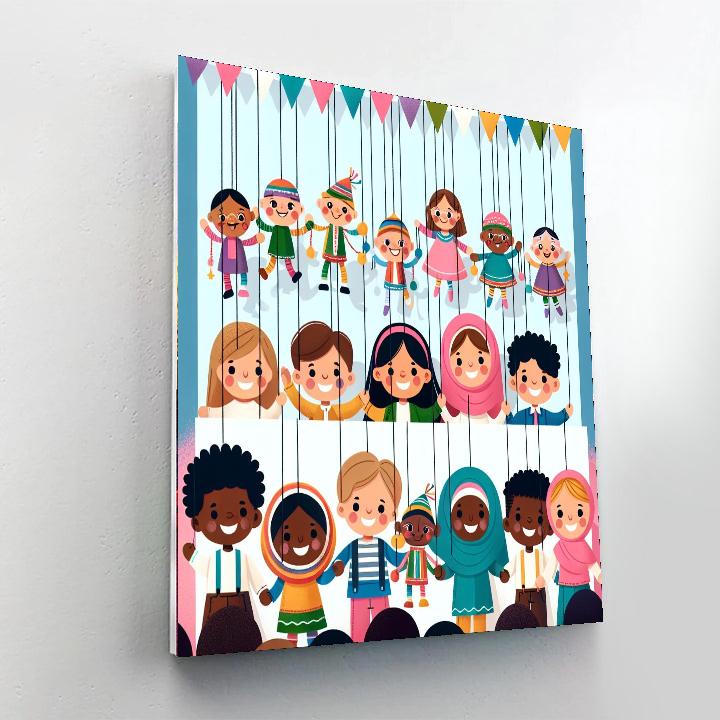 Petite Puppet Parade Paint By Color