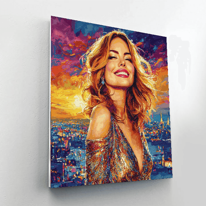 Emma Stone: The Vibrant Heart Of La La Land Painting Number Kit