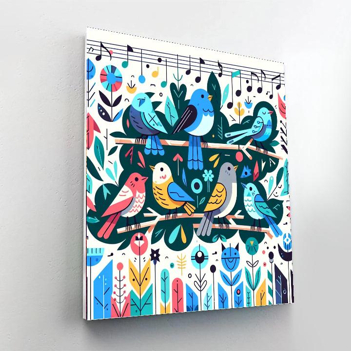 Garden Of Singing Birds Number Painting