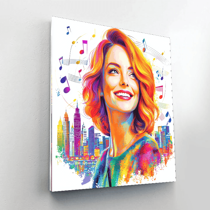 Emma Stone: The Sparkling Star Of La La Land Paint By Numbers Kits