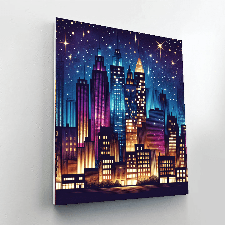 Radiant City Nights Painting Number Kit