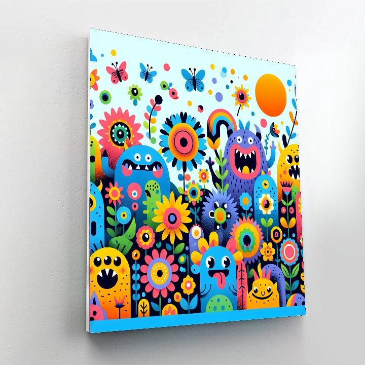 Garden Of Friendly Monsters Paint By Color