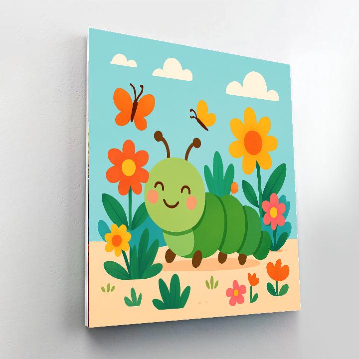 Cute Caterpillar Adventure Numbered Painting Kits