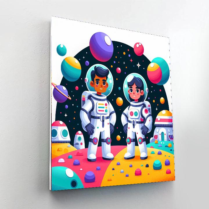 Space Colony Adventure Painting Number Kit