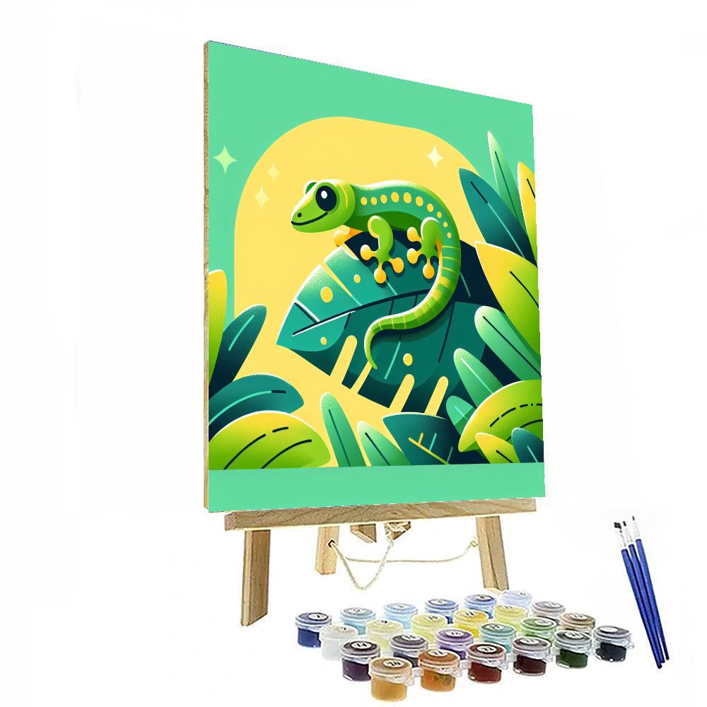 Gregarious Gecko Paint By Number