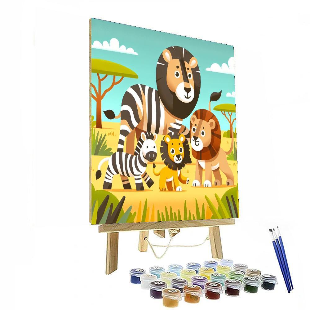 Epic Safari Quest Paint By Numbers Art