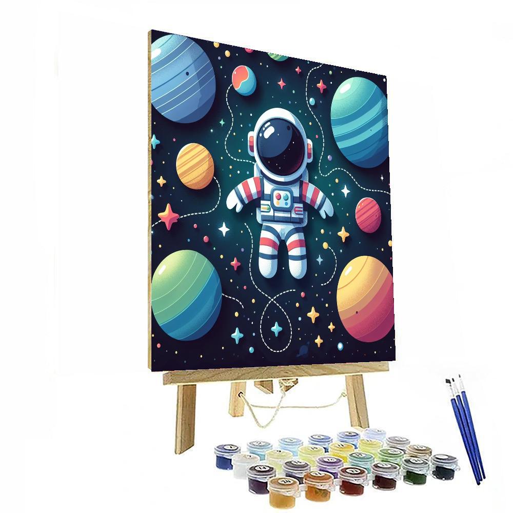 Outer Space Astronaut Numbered Painting Kits