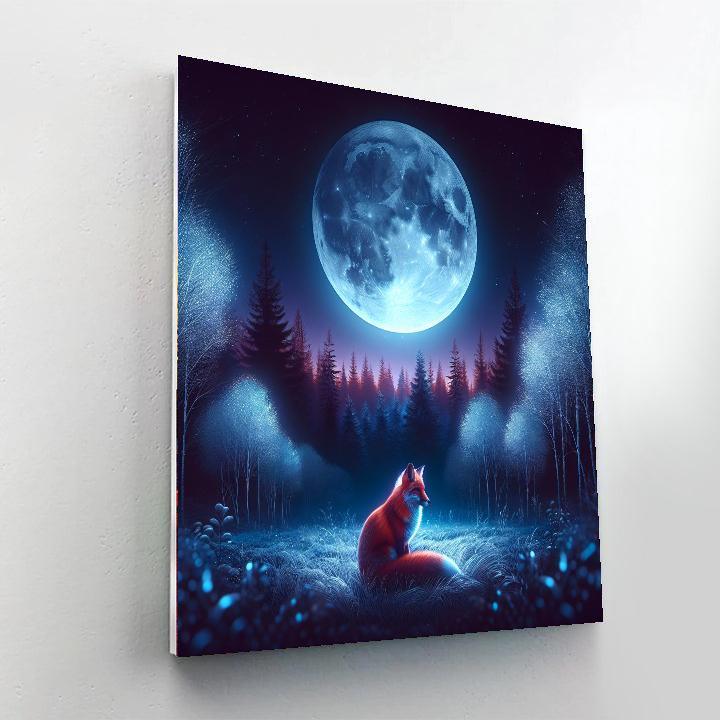 Fanciful Fox And Moonlit Forest Painting By Numbers Kit