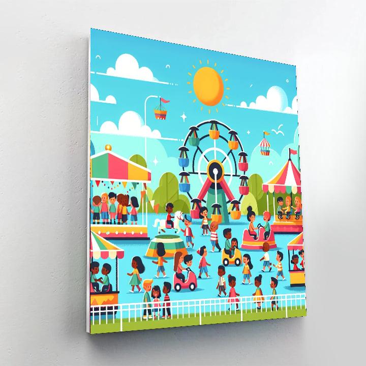 Sunny Summer Fair Number Painting