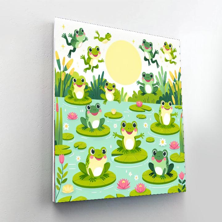Froggy Pond Adventure Painting By Numbers Kit