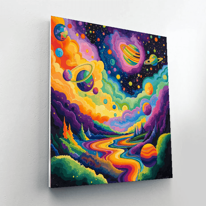 Wassily Kandinsky Inspired Captivating Cosmic Voyage  Paint By Numbers Kits