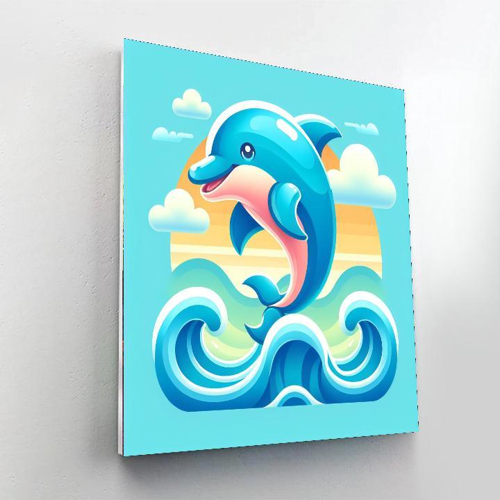 Sailing Dolphin Paint By Numbers Art