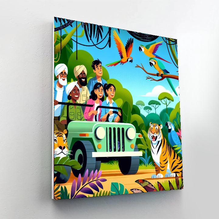 Jungle Wildlife Safari Paint By Color