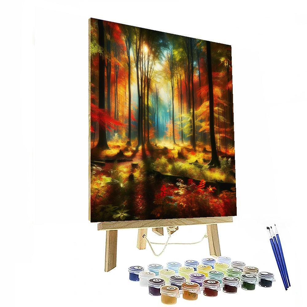 Autumnal Forest Glade Paint By Number