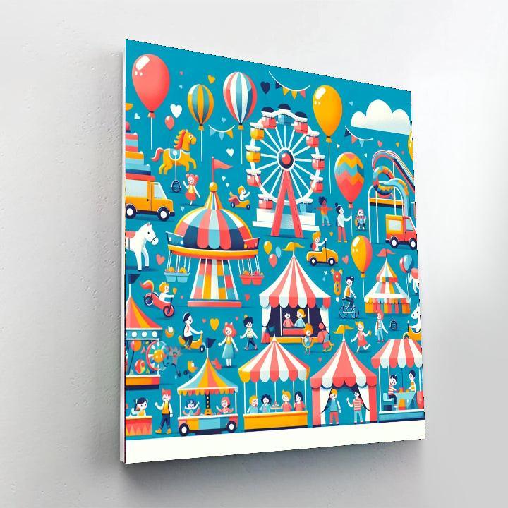 Playful Carnival Fun Paint By Number